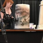 Barbarann Kym preparing the Prom of the Dead cake