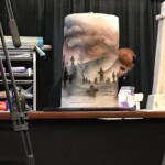 Barbarann Kym preparing the Prom of the Dead cake